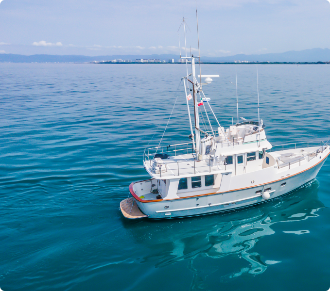 Lady Grey Yacht from the sea